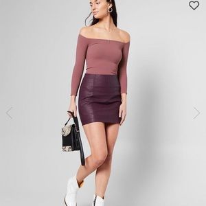 Free People Leather Skirt